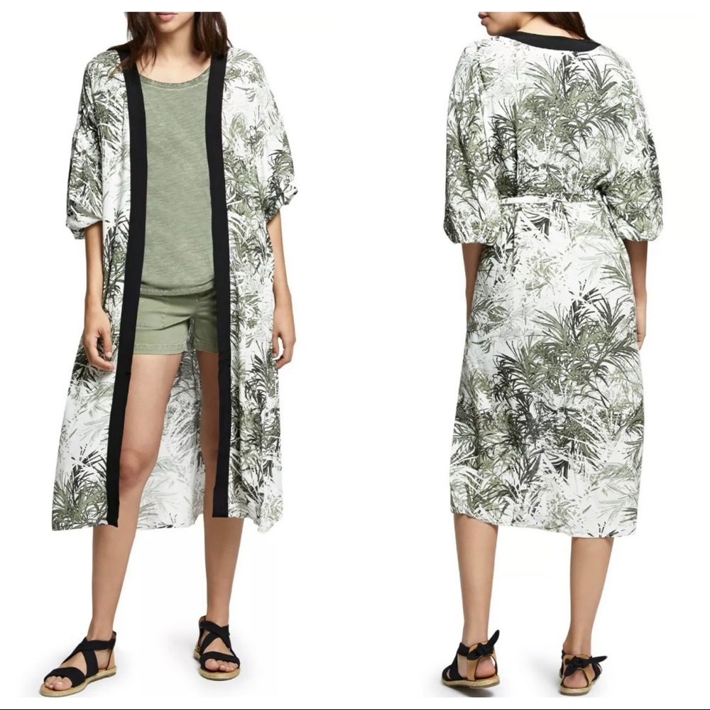 NWT Sanctuary Calico Printed Tiki Palm Kimono